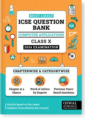 Oswal - Gurukul Computer Applications Most Likely Question Bank for ICSE Class 10 for 2024 Exam - Retail Maharaj