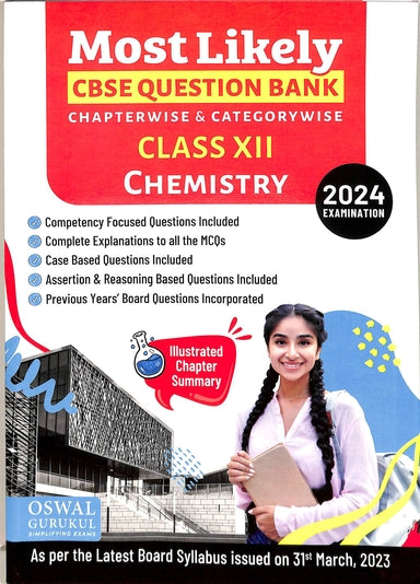 Oswal Gurukul Most Likely Cbse Question Bank Chemistry Class 12 For 2024 Exam - Retail Maharaj