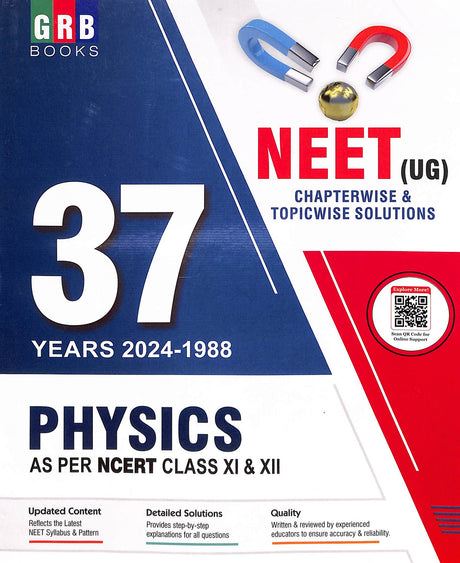 Physics 37 Years 2024-1988 Neet Ug Chapterwise & Topicwise Solutions As Per Ncert Class 11 & 12 - Retail Maharaj