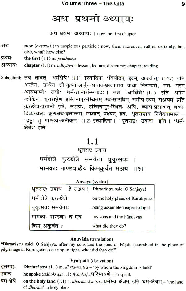 Sanskrit Bhagavad Gita Grammar (Set of 3 Volumes) - Retail Maharaj