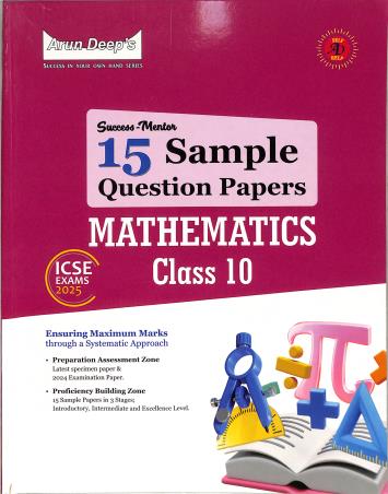 Success-Mentor 15 Sample Question Papers Mathematics ICSE Class 10 (2025 Exam) - Retail Maharaj