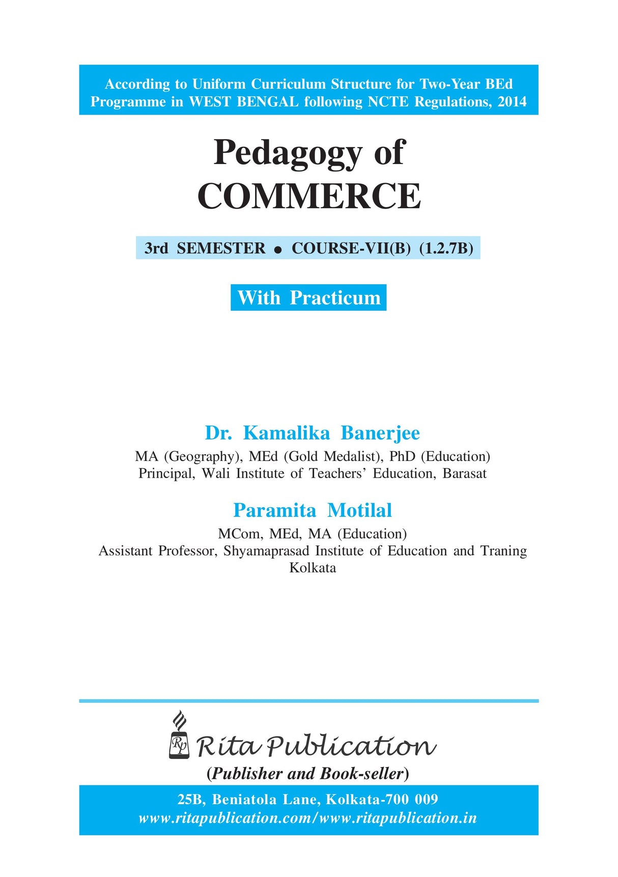 Pedagogy Of Commerce (English Version) BE.d Course VII(B) Semester-3 - Retail Maharaj