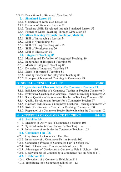 Pedagogy Of Commerce (English Version) BE.d Course VII(B) Semester-3 - Retail Maharaj