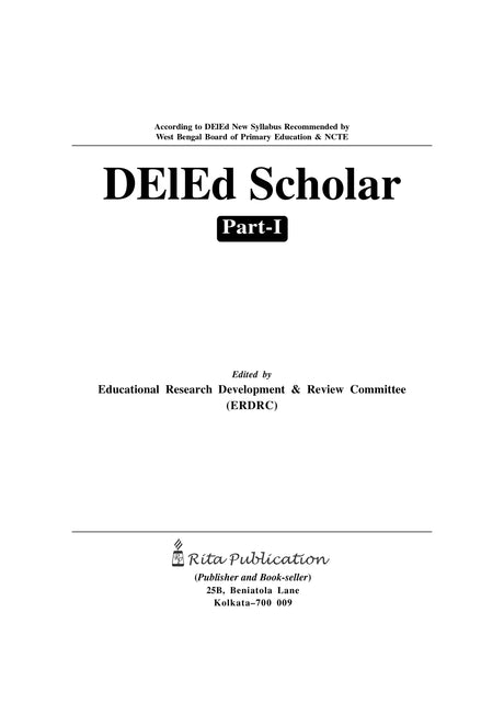 DElEd Scholar (Part-I) English Version - Retail Maharaj