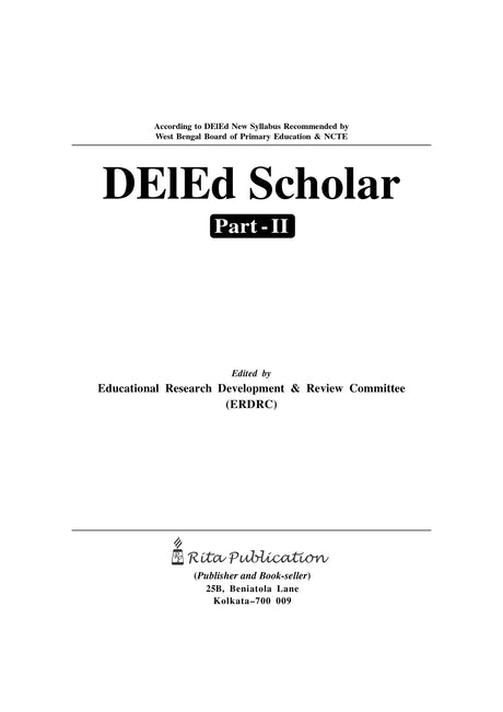DElEd Scholar Part-II (English Version) - Retail Maharaj