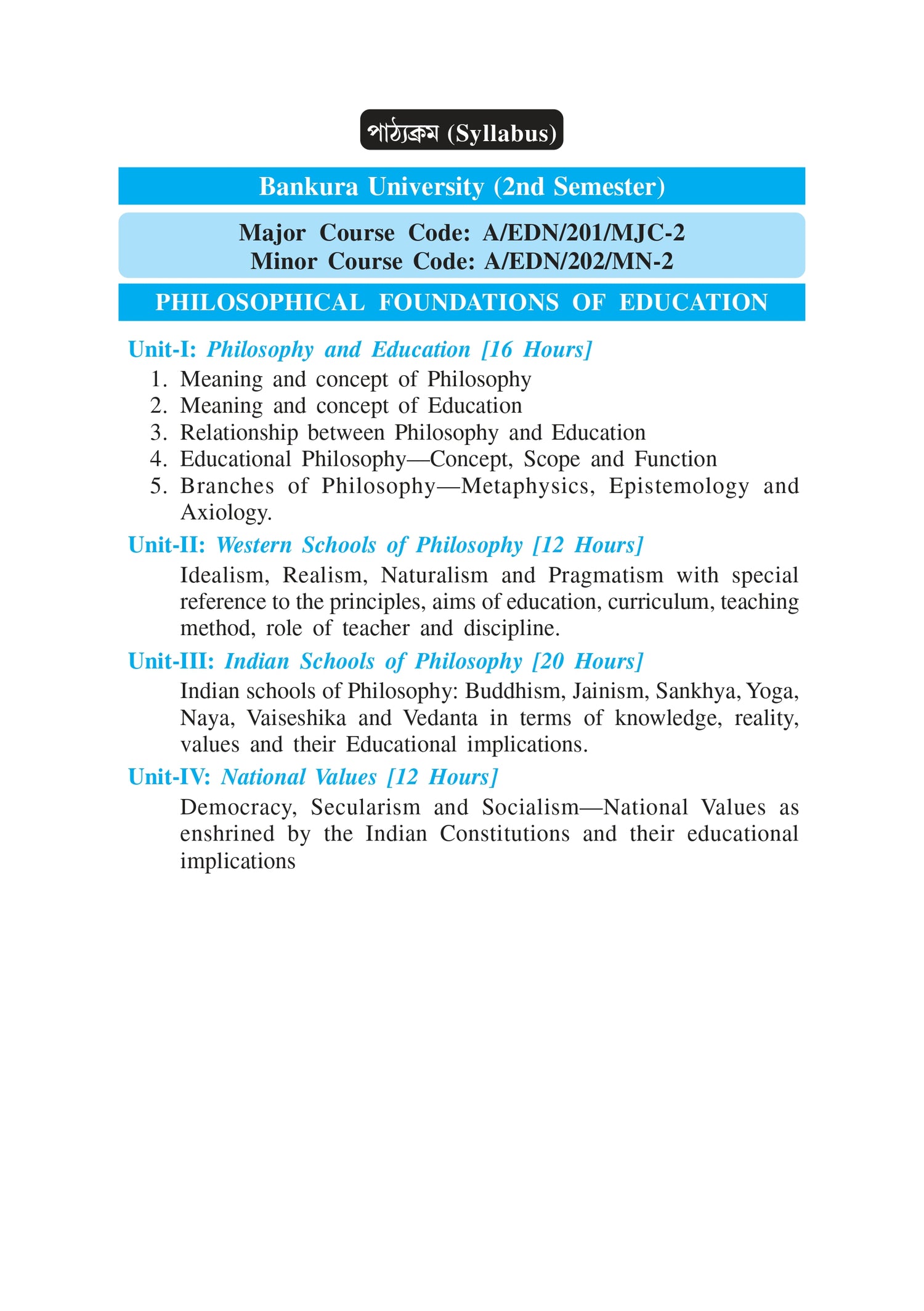 Sikshar Darshonik Vitti (Philosophical Foundation of Education)_BKU_2nd Sem_Major_Minor_A/EDN/202/MN-2 - Retail Maharaj