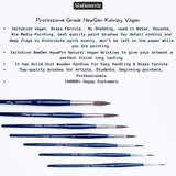 Stationerie Round Brush Set of 7 Kolinsky Synthetic - Retail Maharaj