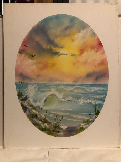 Professional Oval Stretched Canvas Pre Primed for Acrylic and Oil - Retail Maharaj