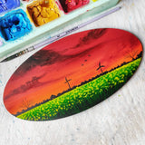 Professional Oval Stretched Canvas Pre Primed for Acrylic and Oil - Retail Maharaj