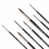 Retail Maharaj Round Brush Set of 7 Velour Mix Media Matte - Retail Maharaj