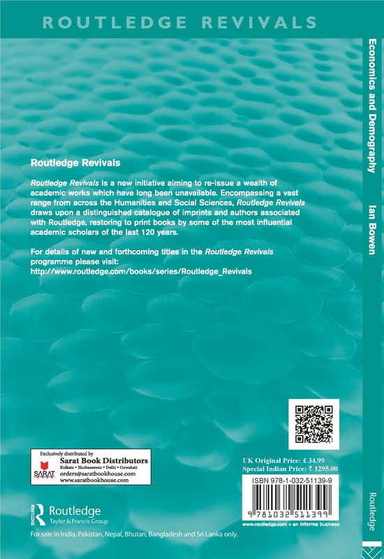 Economics and Demography (Routledge Revivals) - Retail Maharaj