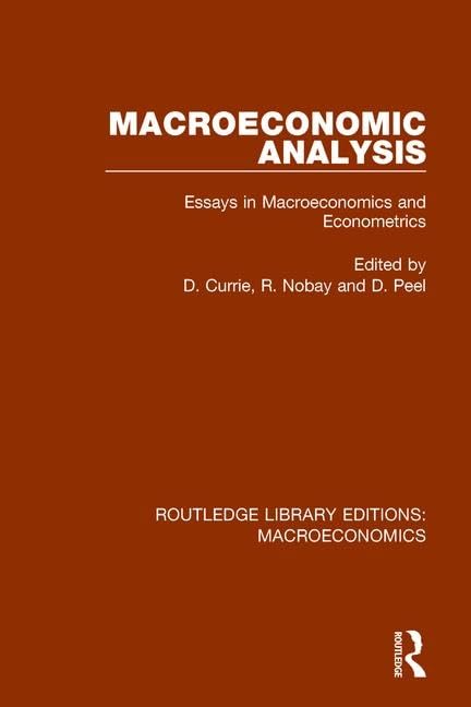 Macroeconomic Analysis: Essays in macroeconomics and econometrics: 5 (Routledge Library Editions: Macroeconomics) - Retail Maharaj