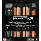 General’s Classic Drawing and Sketching Kit – 22 Piece Artist Set - Retail Maharaj