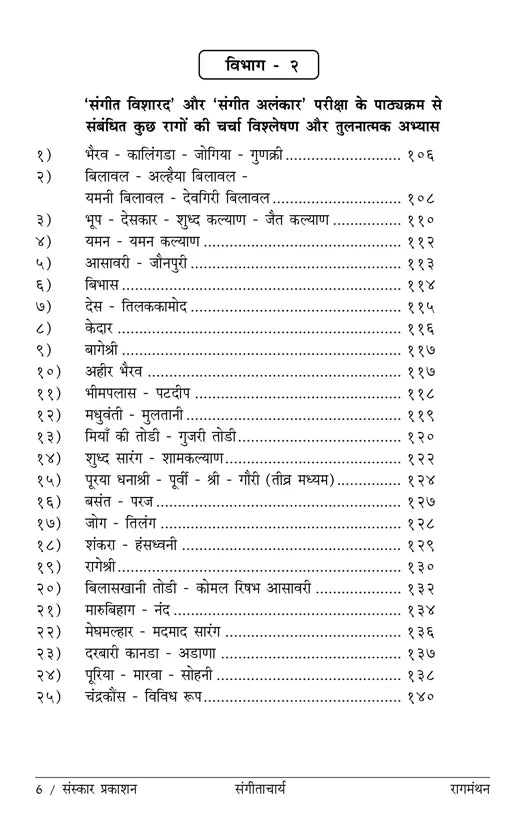 RaagManthan (Acharya Level Raga information) - Retail Maharaj