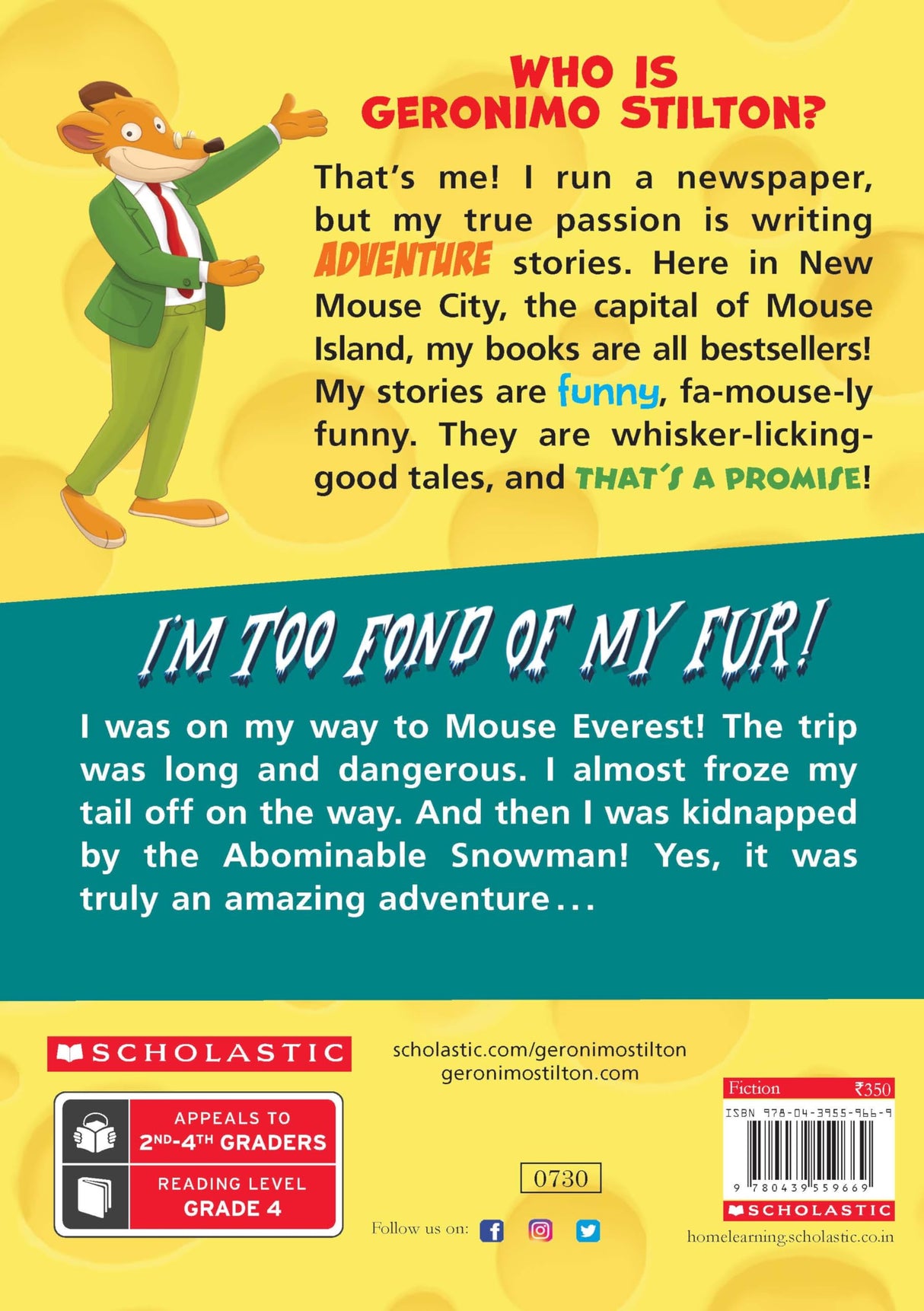 I'M Too Fond of My Fur: 12/31/1899: 04 (Geronimo Stilton - 4) - Retail Maharaj