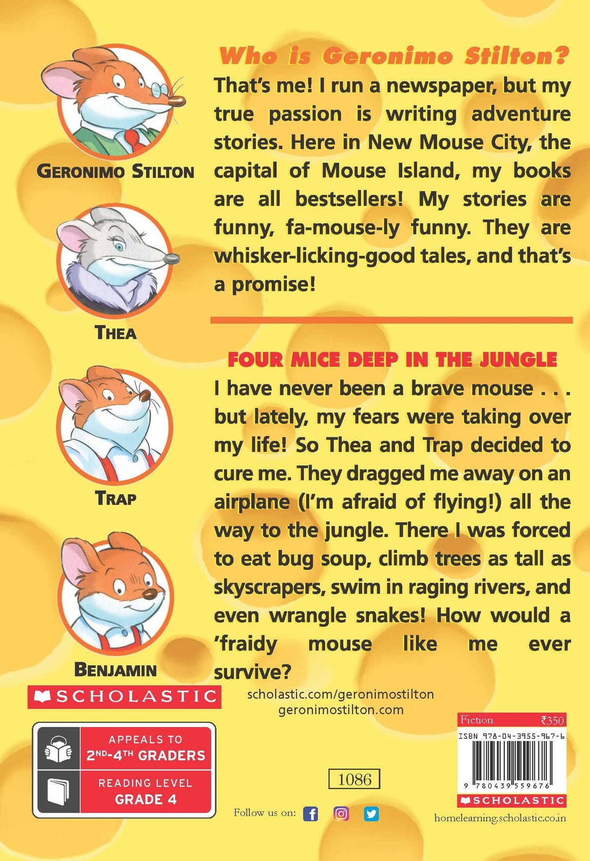 GERONIMO STILTON #05 FOUR MICE DEEP IN THE JUNGLE Geronimo Stilton - Retail Maharaj