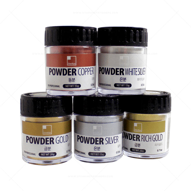 SHINHAN Professional Metallic Powder 30ml (15-20g) Open Stock - Retail Maharaj