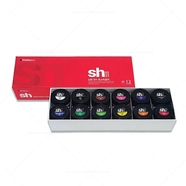 ShinHan Professional Poster Colors Set (12, 18 & 24 Colors) - Retail Maharaj