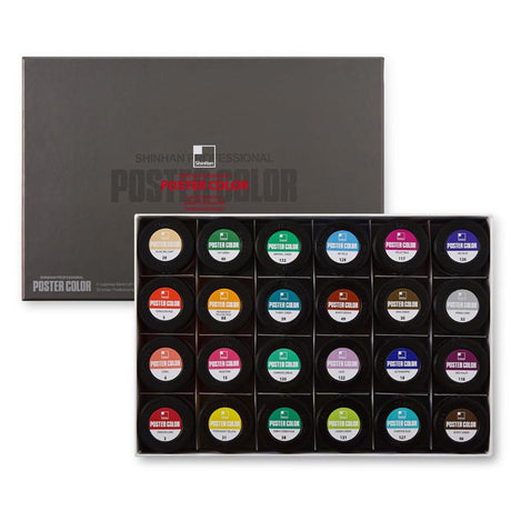 Shinhan Professional Poster Color 12, 24, 30 Color Set – A & B Type - Retail Maharaj