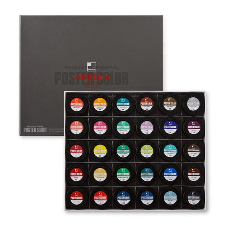 Shinhan Professional Poster Color 12, 24, 30 Color Set – A & B Type - Retail Maharaj