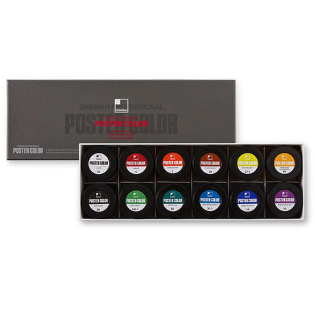 Shinhan Professional Poster Color 12, 24, 30 Color Set – A & B Type - Retail Maharaj