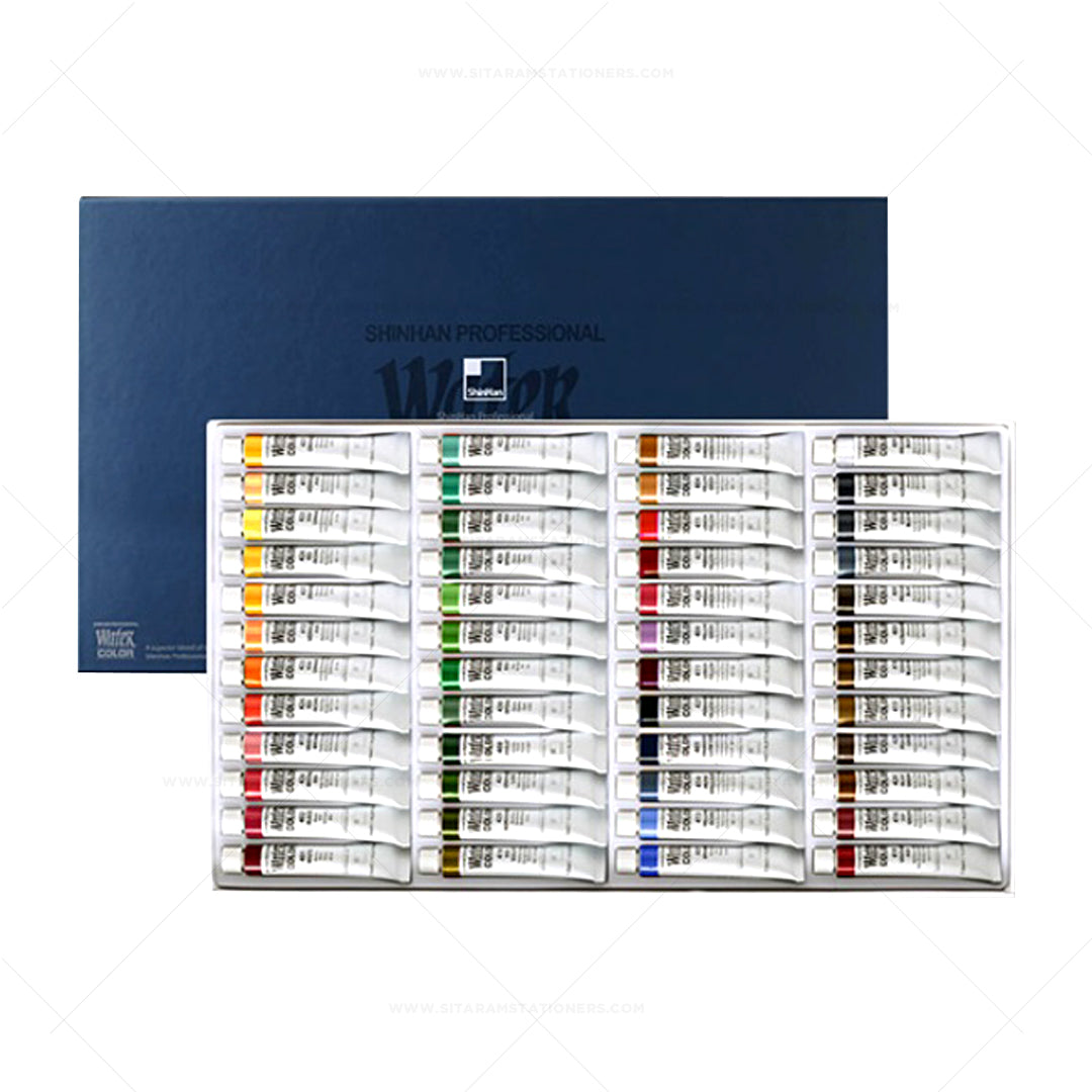 SHINHAN Professional Watercolor Paint 7.5ml Tubes 24, 30 & 48 Color Sets - Retail Maharaj