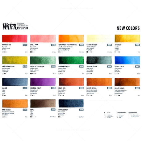 SHINHAN Professional Watercolor Paint 7.5ml Tubes 24, 30 & 48 Color Sets - Retail Maharaj