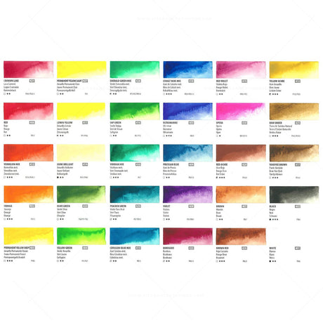 SHINHAN Professional Watercolor Paint 7.5ml Tubes 24, 30 & 48 Color Sets - Retail Maharaj