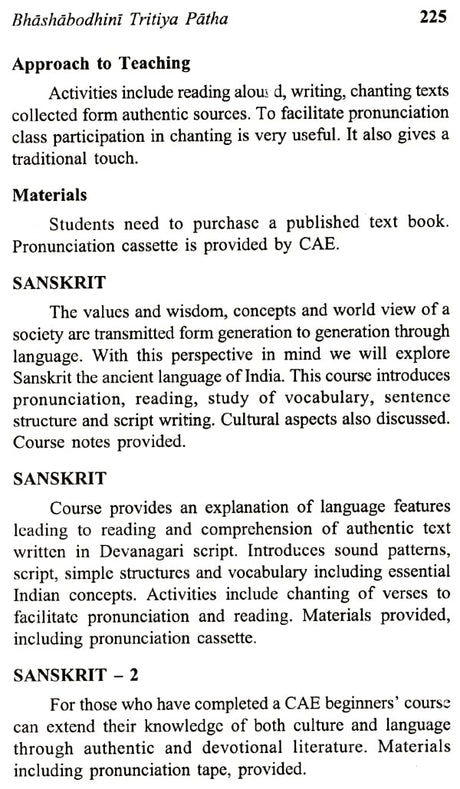Bhasabodhini: A Sanskrit Reader (Volume - III) - Retail Maharaj
