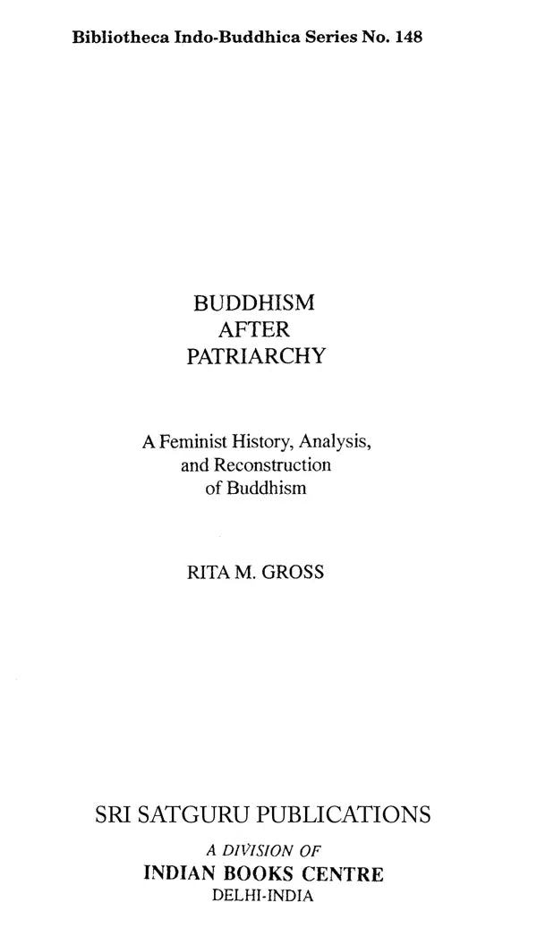 Buddhism After Patriarchy: A Feminist History, Analysis, and Reconstruction of Buddhism - Retail Maharaj