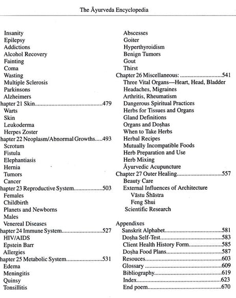 The Ayurveda Encyclopedia Natural Secrets To Healing, Preven-Tion And Longevity (II Revised Edition) - Retail Maharaj