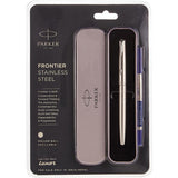 Parker Frontier Stainless Steel Roller Ball Pen| Blue Ink