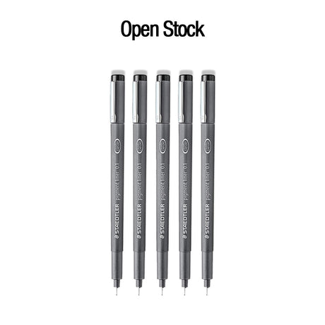 Staedtler Pigment Liner Fineliner Pen Open Stock Waterproof Black Ink - Retail Maharaj