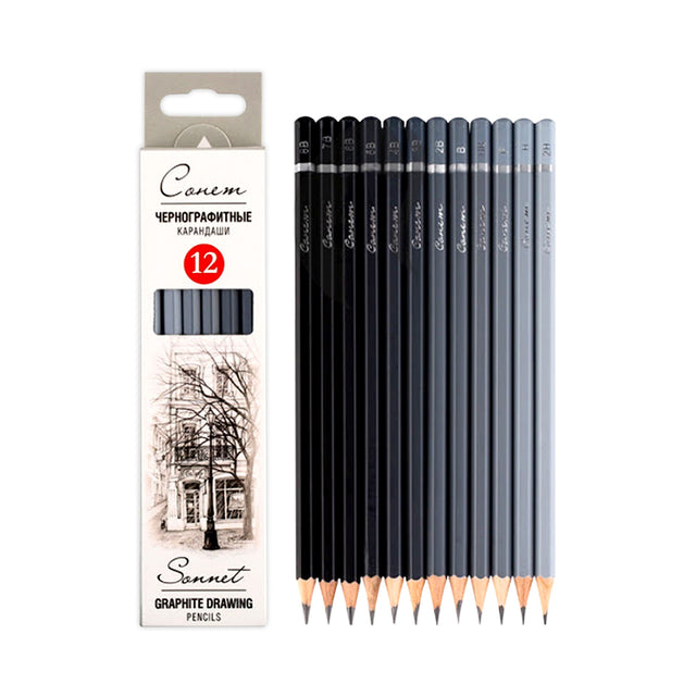 Sonnet Graphite Sketching Pencils Set 2H to 8B for Drawing and Shading - Retail Maharaj