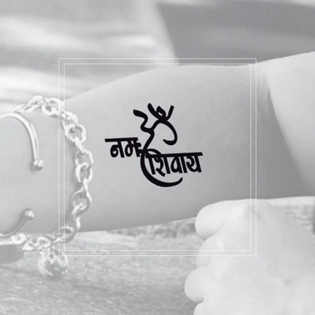 Temporary Tattoo - Om Namah Shivaya - Retail Maharaj