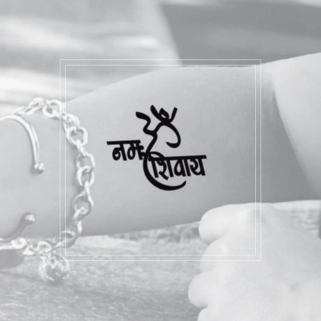 Temporary Tattoo - Om Namah Shivaya - Retail Maharaj