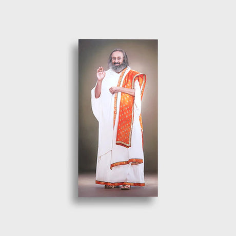 Premium Photo Print 30 x 60 inch of Gurudev Sri Sri Ravi Shankar – High-Resolution Spiritual Wall Art for Home & Office - Retail Maharaj
