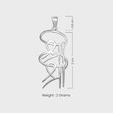 Sri Sri Silver Pendant-Small 2.8 cm - Retail Maharaj
