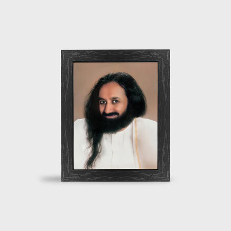 Photo Frame  – 4 x 5 Inch Premium Frame featuring Gurudev Sri Sri Ravi Shankar, available in Black, White, Cream, Gold, and Black & White colors. - Retail Maharaj