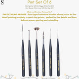 Stationerie Ultra Mini Paint Brush Set of 6 - Retail Maharaj
