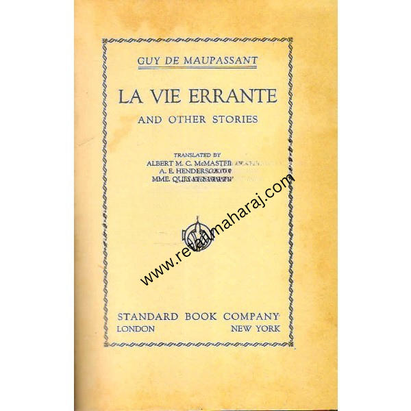 La Vie Errante and Other Stories - Retail Maharaj