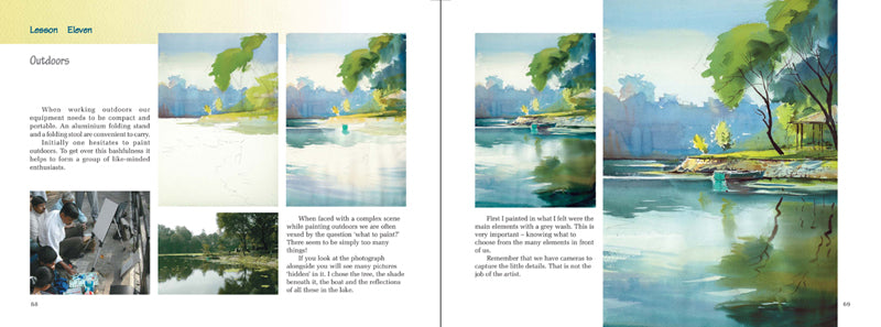 Watercolour Landscapes Step by Step Painting Guide by Milind Mulick - Retail Maharaj