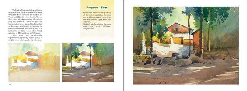 Watercolour Landscapes Step by Step Painting Guide by Milind Mulick - Retail Maharaj