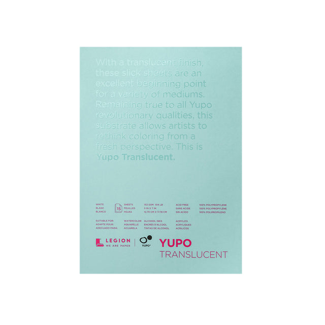 Legion YUPO® Translucent Synthetic Paper Pad – 153 GSM (Open Stock) - Retail Maharaj