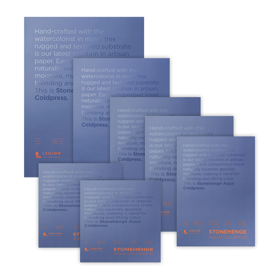 Legion Stonehenge Aqua Cold Press Watercolour Paper Block - Retail Maharaj
