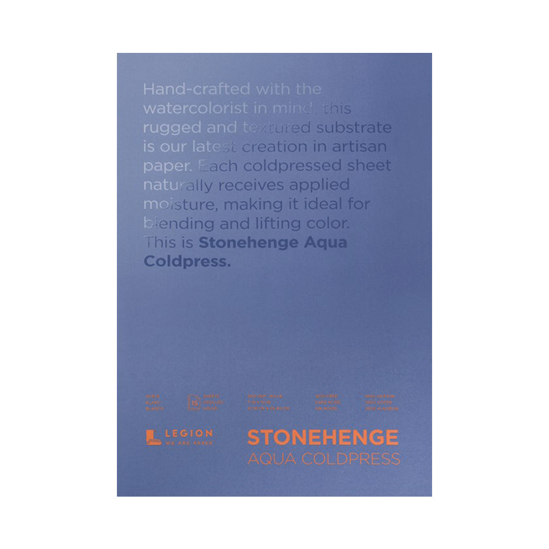 Legion Stonehenge Aqua Cold Press Watercolour Paper Block - Retail Maharaj
