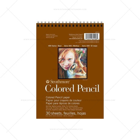 Strathmore 400 Series Wire Bound Colored Pencil Pad 100 lb 163 GSM - Retail Maharaj