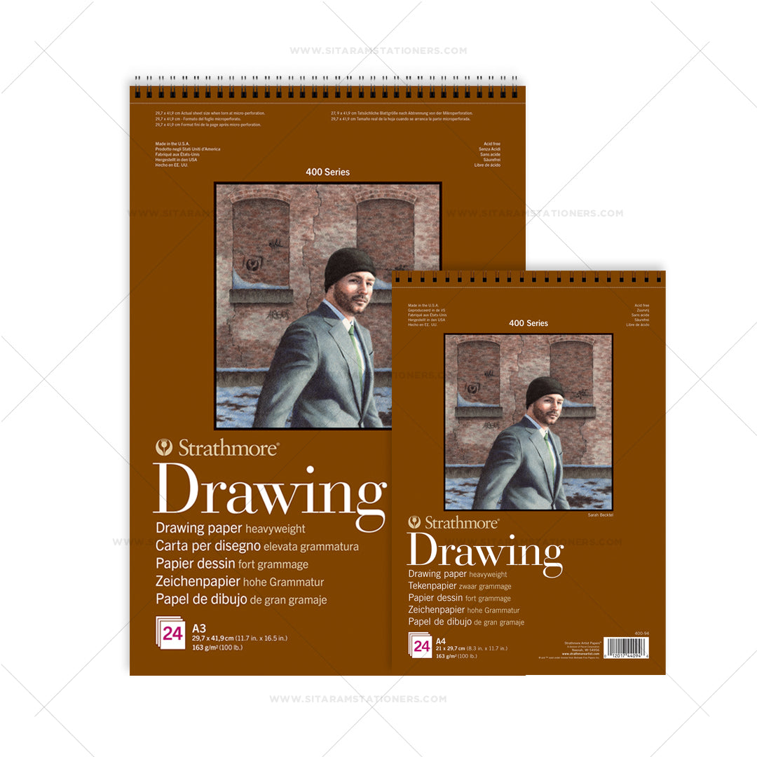 Strathmore 400 Series Heavyweight Drawing Pad 100 lb Cream Paper - Retail Maharaj