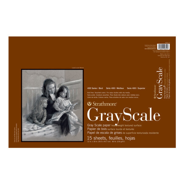 Strathmore 400 Series Gray Scale Paper Pads for Tonal Studies - Retail Maharaj