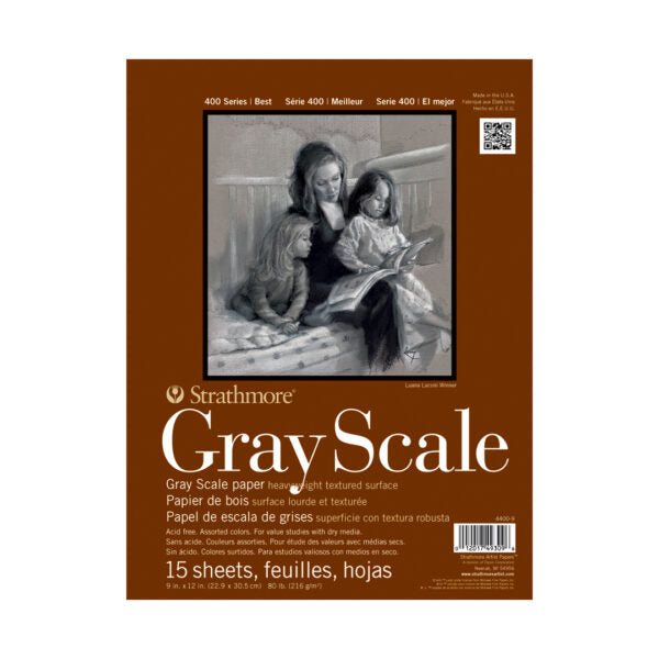 Strathmore 400 Series Gray Scale Paper Pads for Tonal Studies - Retail Maharaj